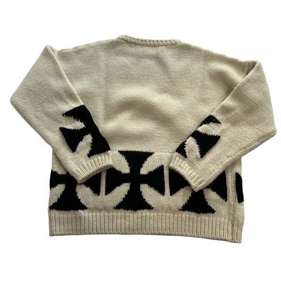 Enfants Riches Deprimes ERD “Apres Defile” Iron Cross Sweater in Cream - Picture 2 of 8